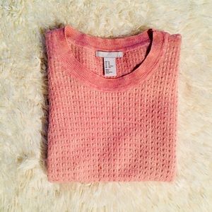 XS H&M Coral Cable Knit Sweater